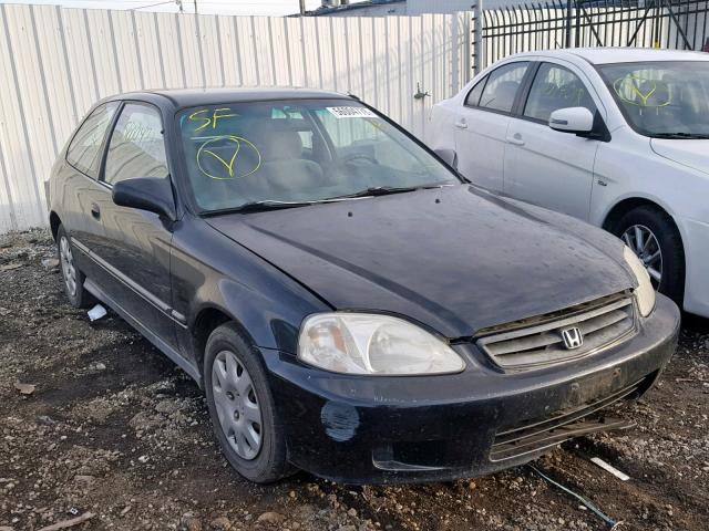 2HGEJ6345XH108318 - 1999 HONDA CIVIC DX BLACK photo 1