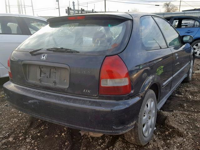 2HGEJ6345XH108318 - 1999 HONDA CIVIC DX BLACK photo 4