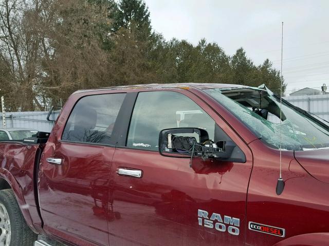 1C6RR7NM2HS878330 - 2017 RAM 1500 LARAM RED photo 9