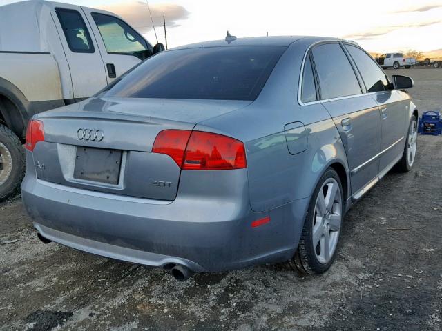 WAUBF78E17A032537 - 2007 AUDI A4 S-LINE GRAY photo 4