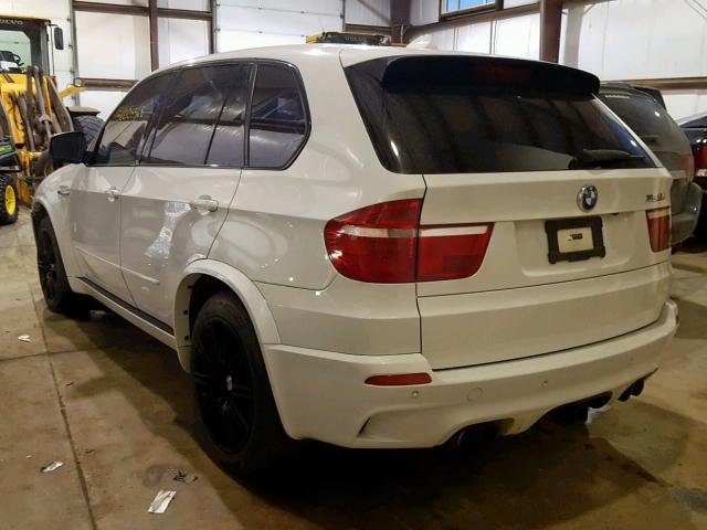 5YMGY0C51ALK25064 - 2010 BMW X5 M WHITE photo 3