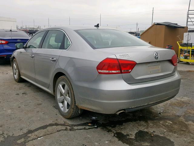 1VWBP7A34CC045044 - 2012 VOLKSWAGEN PASSAT SE SILVER photo 3