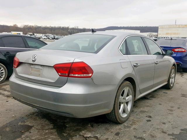 1VWBP7A34CC045044 - 2012 VOLKSWAGEN PASSAT SE SILVER photo 4