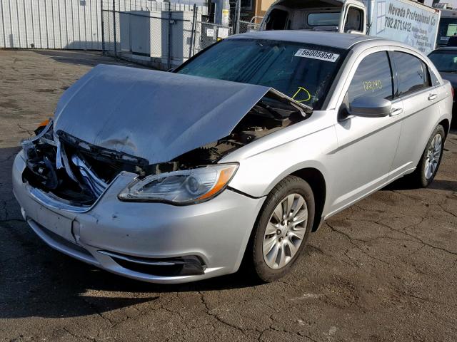 1C3CCBAG1CN126715 - 2012 CHRYSLER 200 LX SILVER photo 2