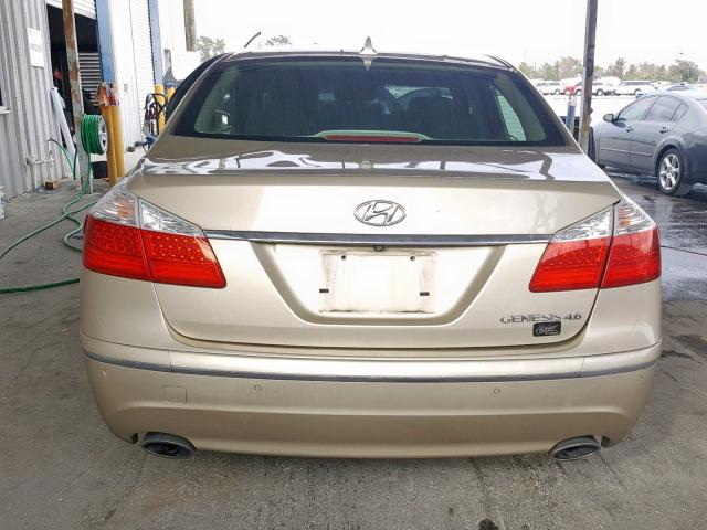 KMHGC4DF5BU132657 - 2011 HYUNDAI GENESIS 4. GOLD photo 10