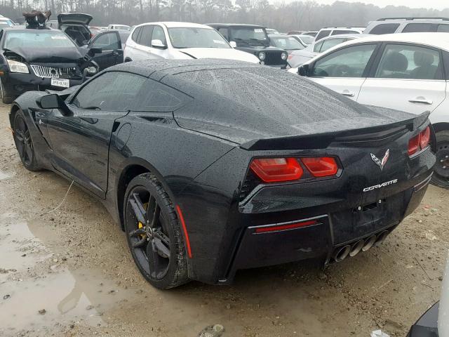 1G1YM2D78E5126622 - 2014 CHEVROLET CORVETTE S BLACK photo 3