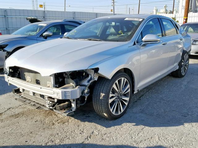 3LN6L5MU9HR615441 - 2017 LINCOLN MKZ HYBRID SILVER photo 2