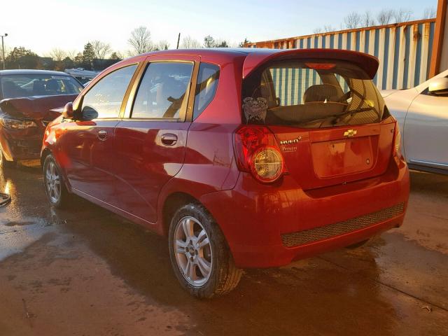 KL1TD6DEXAB115549 - 2010 CHEVROLET AVEO LS RED photo 3