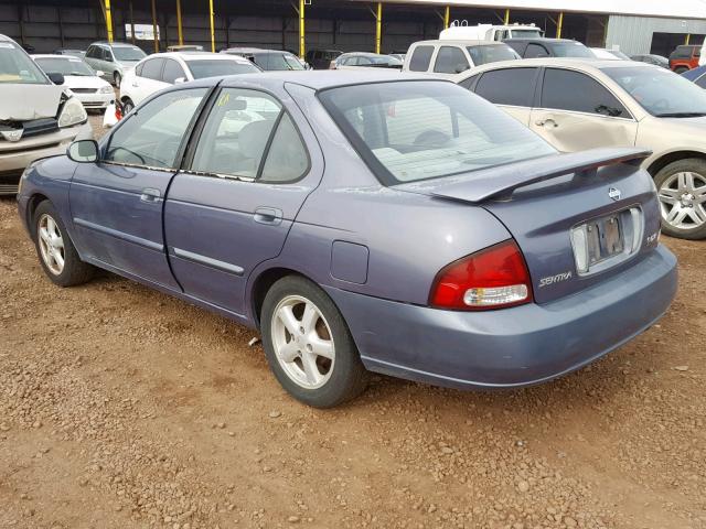 3N1CB51D9YL321784 - 2000 NISSAN SENTRA BAS BLUE photo 3