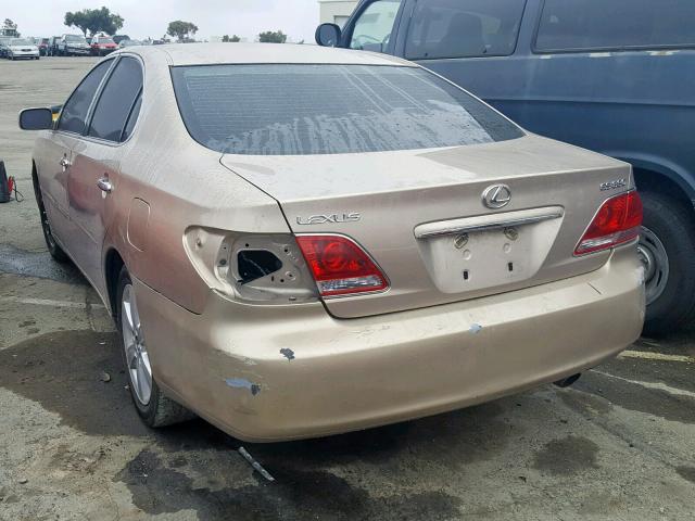 JTHBA30G155090241 - 2005 LEXUS ES 330 GOLD photo 3