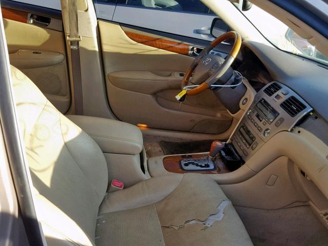 JTHBA30G155090241 - 2005 LEXUS ES 330 GOLD photo 5