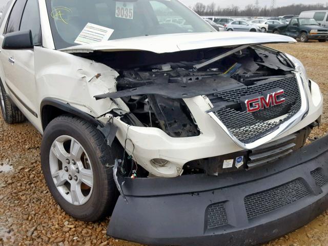 1GKLRKED4AJ116523 - 2010 GMC ACADIA SL WHITE photo 9