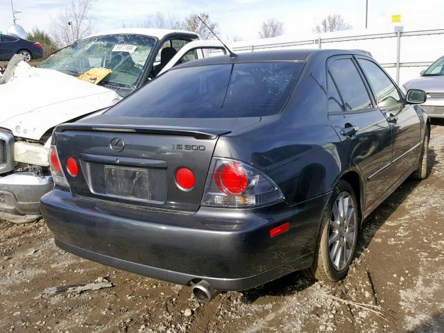 JTHBD192830080044 - 2003 LEXUS IS 300 GRAY photo 4