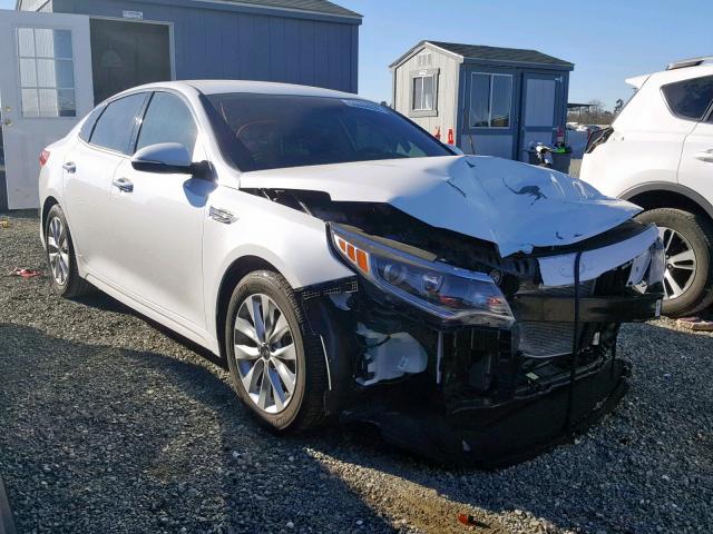 5XXGU4L37JG209686 - 2018 KIA OPTIMA EX WHITE photo 1