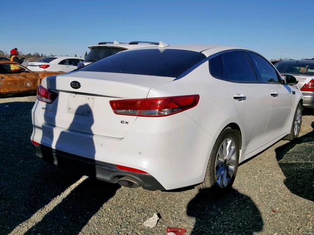 5XXGU4L37JG209686 - 2018 KIA OPTIMA EX WHITE photo 4
