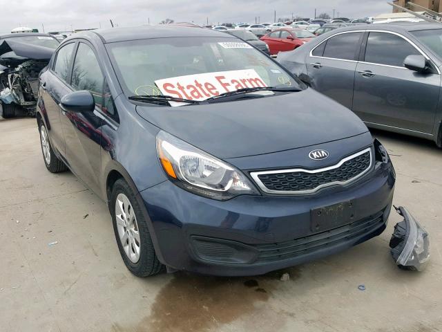 KNADN4A39E6342695 - 2014 KIA RIO EX BLUE photo 1