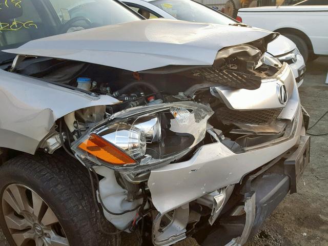 5J8TB2H51BA005869 - 2011 ACURA RDX TECHNO SILVER photo 9