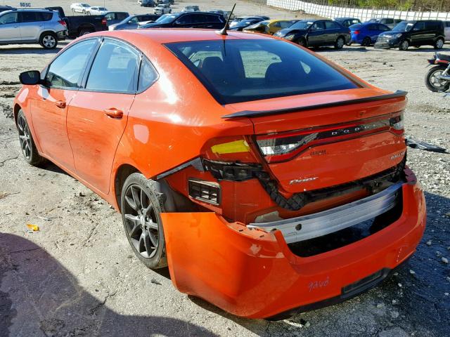 1C3CDFBB0FD268278 - 2015 DODGE DART SXT ORANGE photo 3