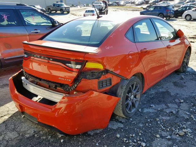 1C3CDFBB0FD268278 - 2015 DODGE DART SXT ORANGE photo 4