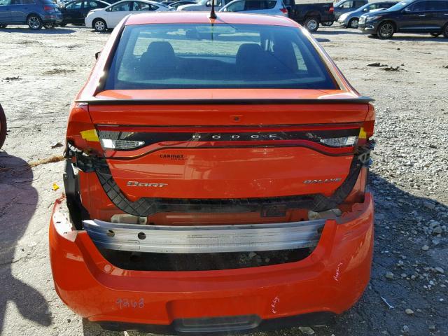 1C3CDFBB0FD268278 - 2015 DODGE DART SXT ORANGE photo 9