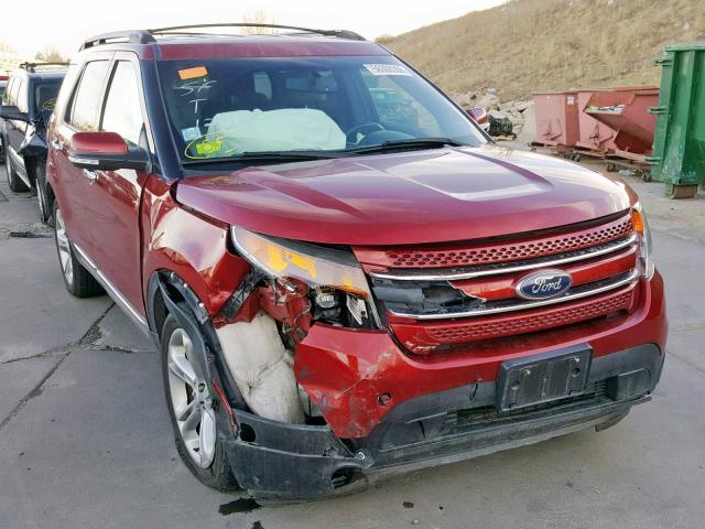 1FM5K8F80EGB00590 - 2014 FORD EXPLORER L BURGUNDY photo 1