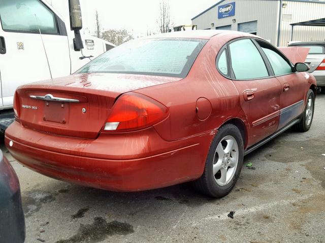 1FAFP55U81G262278 - 2001 FORD TAURUS SES RED photo 4