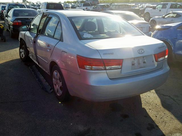 5NPET46C16H072715 - 2006 HYUNDAI SONATA GL SILVER photo 3