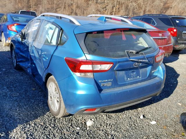 4S3GTAB65J3738292 - 2018 SUBARU IMPREZA PR BLUE photo 3