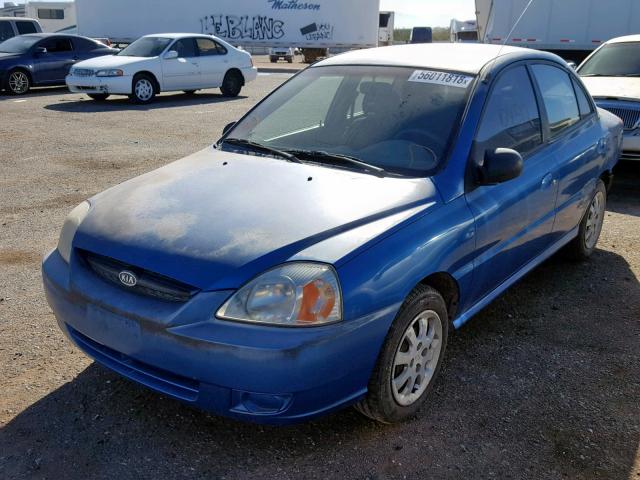 KNADC125746296206 - 2004 KIA RIO BLUE photo 2