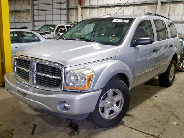 1D4HB48N75F604186 - 2005 DODGE DURANGO SL SILVER photo 2