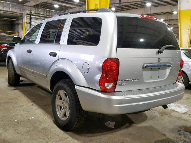 1D4HB48N75F604186 - 2005 DODGE DURANGO SL SILVER photo 3