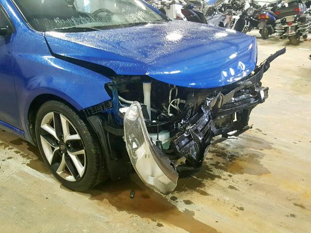 KNAFW6A34A5122804 - 2010 KIA FORTE SX BLUE photo 9