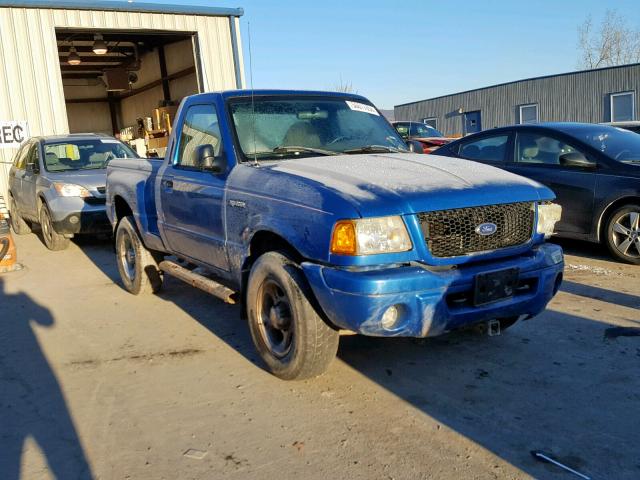 1FTYR11U12TA20890 - 2002 FORD RANGER BLUE photo 1