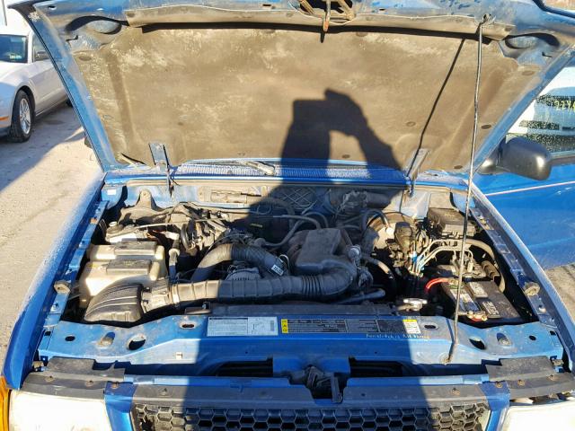 1FTYR11U12TA20890 - 2002 FORD RANGER BLUE photo 7