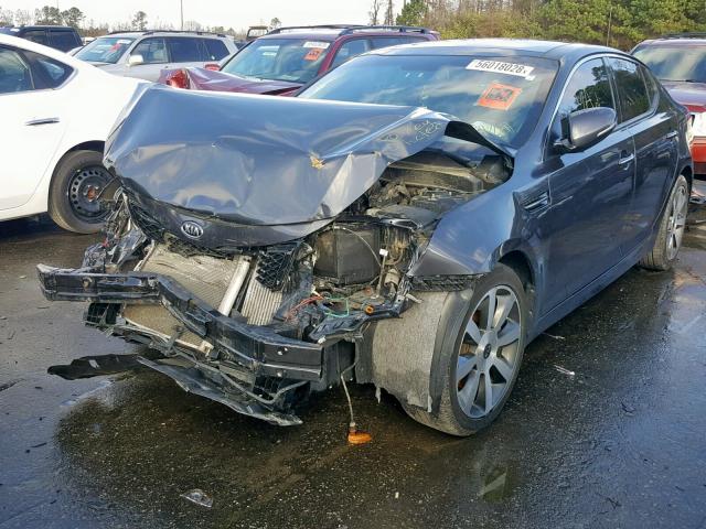 KNAGR4A69B5135690 - 2011 KIA OPTIMA SX GRAY photo 2