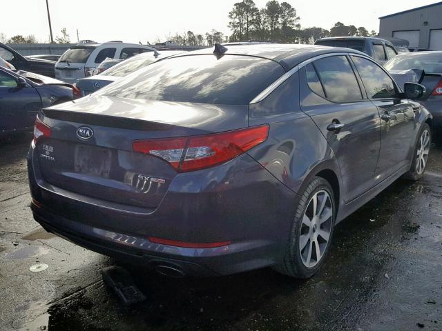 KNAGR4A69B5135690 - 2011 KIA OPTIMA SX GRAY photo 4