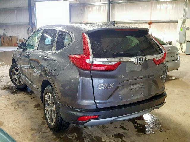 2HKRW2H80HH626626 - 2017 HONDA CR-V EXL GRAY photo 3