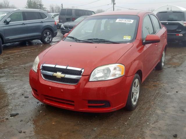KL1TD5DE9BB152331 - 2011 CHEVROLET AVEO LS RED photo 2