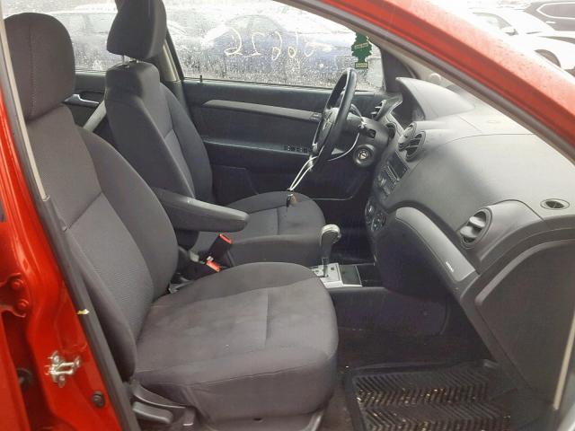 KL1TD5DE9BB152331 - 2011 CHEVROLET AVEO LS RED photo 5