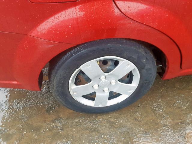 KL1TD5DE9BB152331 - 2011 CHEVROLET AVEO LS RED photo 9