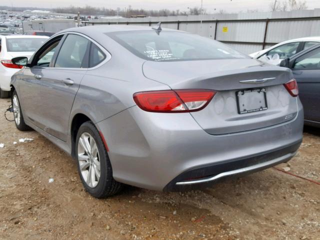 1C3CCCAB2GN112256 - 2016 CHRYSLER 200 LIMITE GRAY photo 3