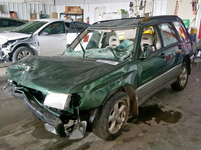 JF1SF65502H723517 - 2002 SUBARU FORESTER S GREEN photo 2