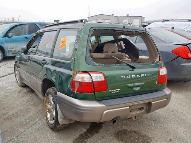 JF1SF65502H723517 - 2002 SUBARU FORESTER S GREEN photo 3