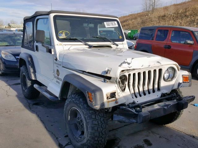 1J4FA59S1YP782606 - 2000 JEEP WRANGLER / WHITE photo 1