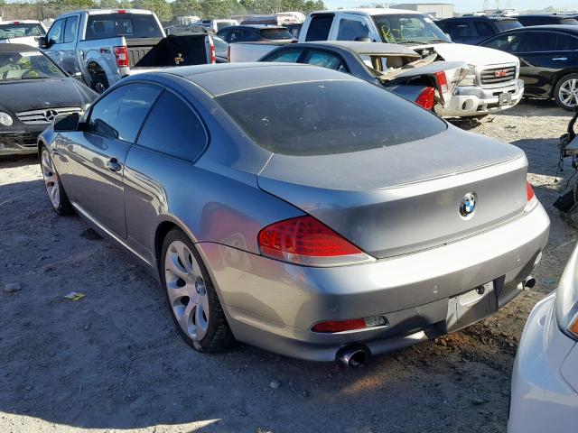 WBAEH73485B191505 - 2005 BMW 645 CI AUT GRAY photo 3