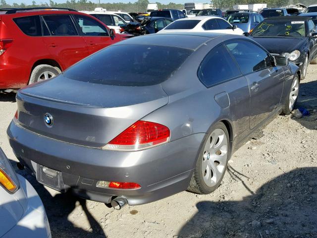 WBAEH73485B191505 - 2005 BMW 645 CI AUT GRAY photo 4