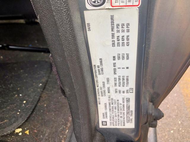 1GCDT39E688211953 - 2008 CHEVROLET COLORADO L GRAY photo 9