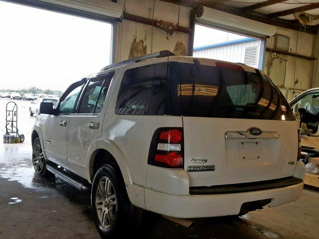 1FMEU65E87UA55313 - 2007 FORD EXPLORER L WHITE photo 3