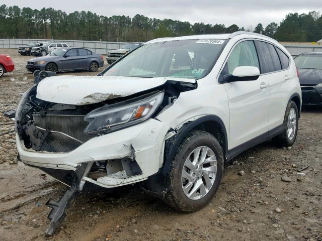 5J6RM3H74FL005895 - 2015 HONDA CR-V EXL WHITE photo 2