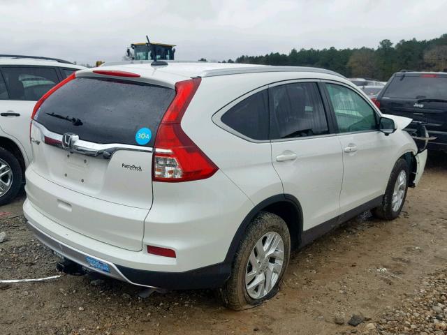 5J6RM3H74FL005895 - 2015 HONDA CR-V EXL WHITE photo 4